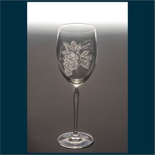 Wine Glass with Grapes